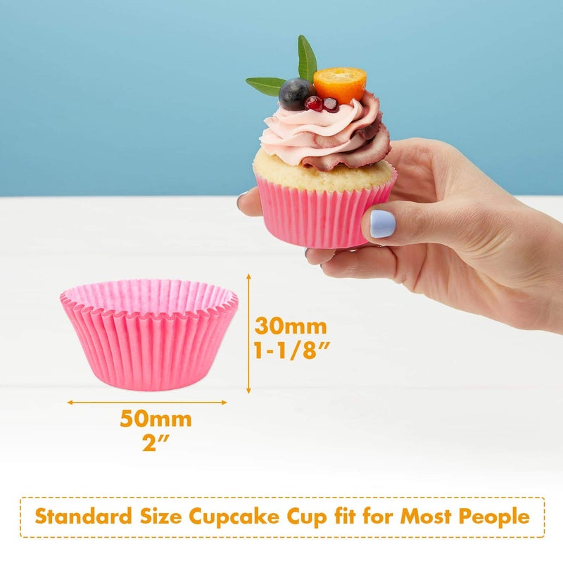 Selizo 600 Pcs Cupcake Liners Cupcake Wrappers Cupcake Paper Baking Cups for Cake Balls, Muffins, Cupcakes and Candies, Assorted Bright Colors - Image 4